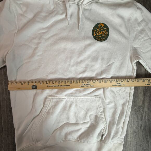 Vans Off The Wall Palm Tree Sunset Graphic White Hoodie Sweatshirt Size L - Picture 3 of 10